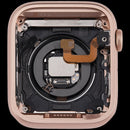 Carcasa trasera usada Apple Watch Series 6 44mm GPS, aluminio oro rosa, para reparación.