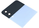 Pantalla exterior OLED Samsung Galaxy Z Flip 3 5G usada, azul, repuesto OEM pull Grade B/C.