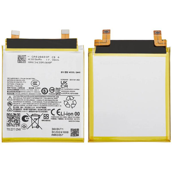 Encuentra batería de reemplazo para Motorola Moto Edger 50 Pro en Guatemala con etiquetas QM45 y 2024.