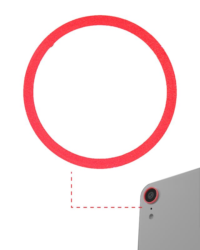 Aro del bisel para camara trasera para iPhone XR (Rojo) (Paquete de 10)