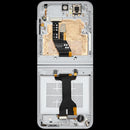 Pantalla OLED interna con marco blanco para Samsung Galaxy Z Flip 6 5G (F741), repuesto Aftermarket Plus.