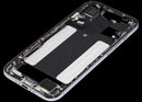 Chasis medio iPhone Air Sky Blue A3260 usado con puerto de carga, flex y pequeñas piezas, ideal para reparación.