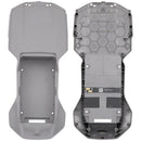 Tapa superior de carcasa usada para DJI Mavic Air 2, color gris, con marcas de uso para reparación de drones.