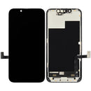 Pantalla OLED original usada para iPhone 13 mini, con cable flex de sensor de luz, lista para reparación.