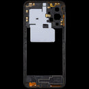 Marco medio negro para Samsung Galaxy A17 5G (SM-A176B), chasis de repuesto para reparación.