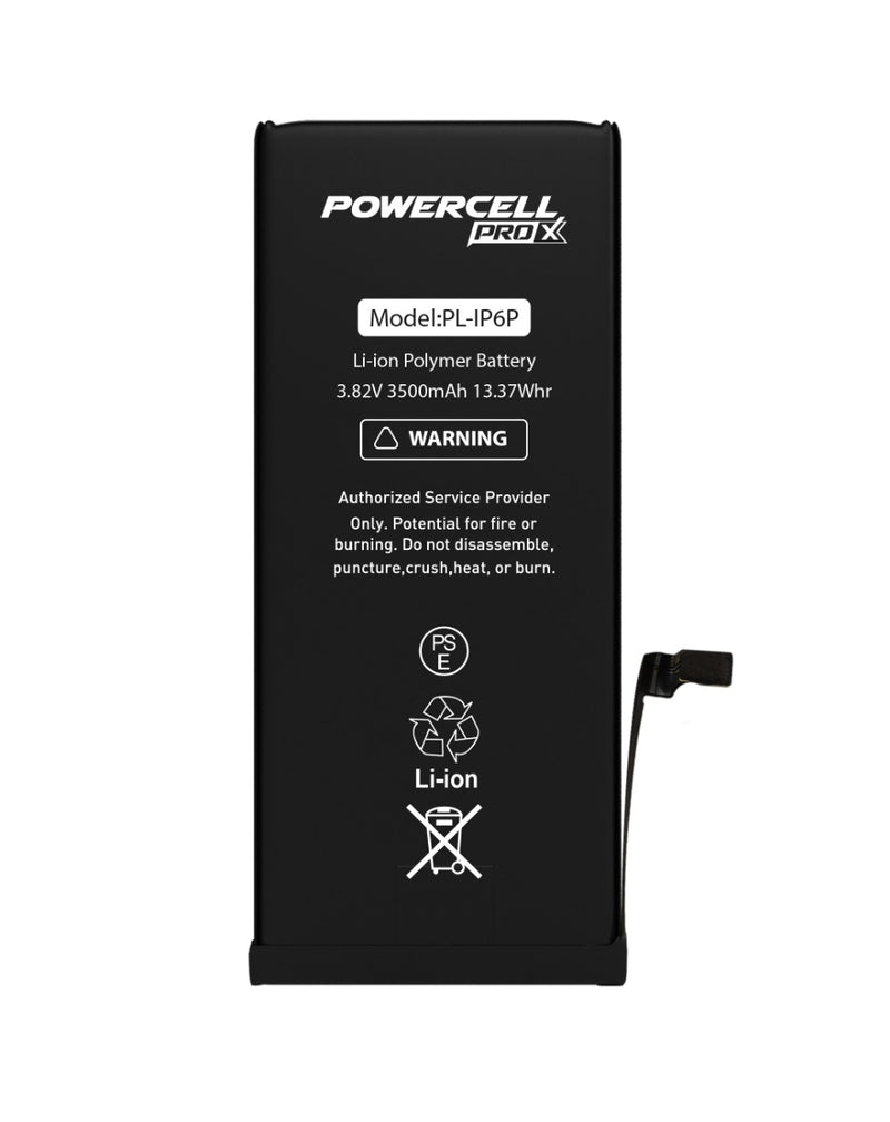Encuentra la batería POWERCELL PRO Extended Capacity para iPhone 6 Plus en Guatemala, ideal para reparaciones en talleres y mayoristas.