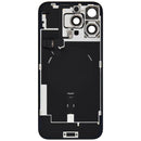 Compra una tapa trasera usada OEM para iPhone 16 Pro Max en Guatemala con placa de acero, carga inalámbrica NFC, MagSafe y flex de linterna.