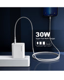 Cargador de pared USB C PD fast Esoulk (30W) (BLANCO)