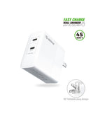 Compra al mayor el cargador de pared Esoulk PD Dual USB-C de 45W en Guatemala para tu dispositivo electrónico.