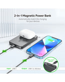 Encuentra la batería Esoulk Foldable Magnetic Wireless de 5000mAh en Guatemala para carga inalámbrica.