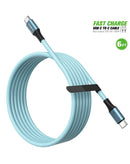 Encuentra el puerto de carga USB C-C de 100W en color azul de la marca Esoulk en Guatemala.