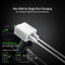 Encuentra el cargador de pared Esoulk PD&QC de 30W en Guatemala con cable USB C-C blanco de 5 pies.