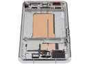 Pantalla OLED Xiaomi 15 Pro plateada refurbished con marco para reparación de display roto.