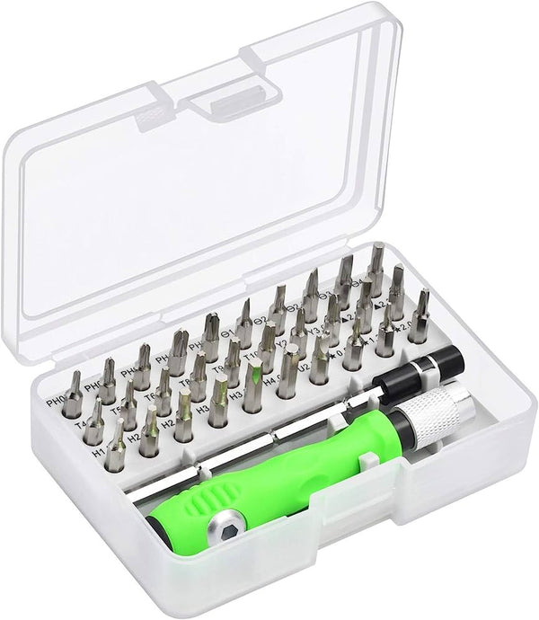 Desarmador con juego de 32 puntas - Color Verde