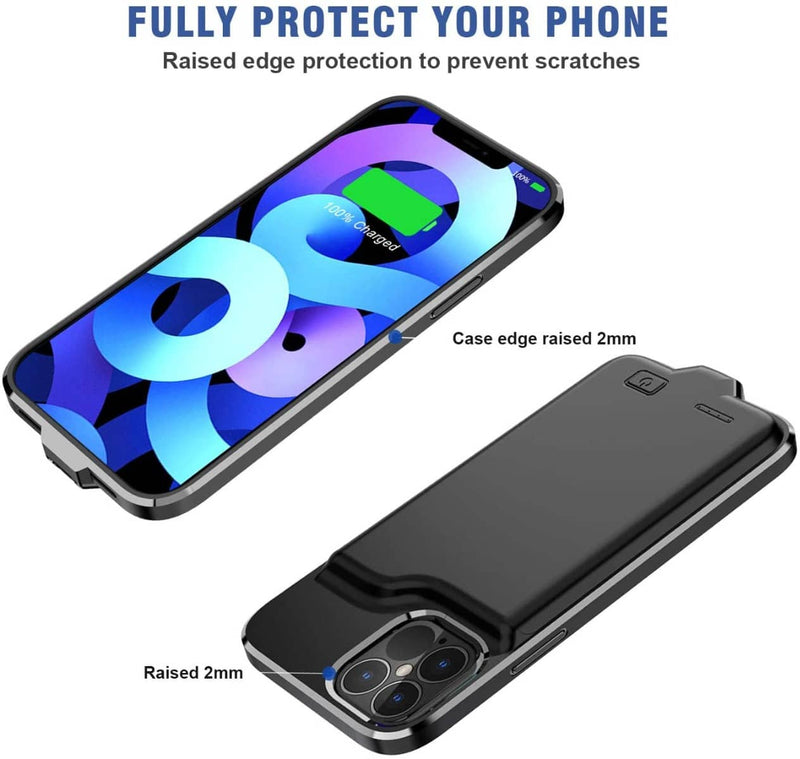 Compra un case de carga soft rubber slim de 5500mAh para iPhone 12 Pro Max en Guatemala con SlowBack.