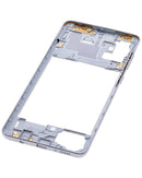 Encuentra la carcasa de marco medio Samsung Galaxy A71 en Guatemala con garantía, disponible en color Prism Crush Silver.
