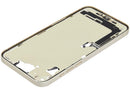 Chasis medio amarillo para iPhone 15 Plus (A2847, A3093, A3094) con puerto de carga y small parts, OEM Grado C.