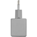 Cargador de pared GaN 30W USB-C/USB-A AmpSentrix Pro titanio, carga rápida y compacta, clavija EU.