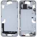 Marco medio azul usado para iPhone 15 Plus (A2847, A3093), chasis de repuesto para reparación.