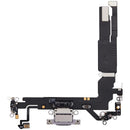 Puerto de carga lavanda usado para iPhone 17 (A3258), flex conector de carga Apple, listo para reparación.