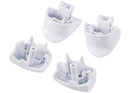 Juego de 8 botones gatillo R1 L1 R2 L2 blancos con resortes para control PS5 DualSense BDM-030.