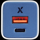 Cargador de pared GaN 30W AmpSentrix Pro Ultramarine USB-C y USB-A, para carga rápida de accesorios.