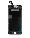 Pantalla incell completa negra para iPhone 6S Plus con cámara frontal, sensor de proximidad y auricular.