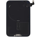 Tapa trasera plateada usada para iPhone 17 Pro con MagSafe y NFC, ideal para reparación de vidrio trasero.
