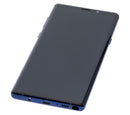 Pantalla OLED usada con marco para Samsung Galaxy Note 9 Ocean Blue, lista para cambio y reparación.