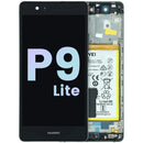 Pantalla LCD original Huawei P9 Lite (VNS-L21) negra para reparación de display roto.