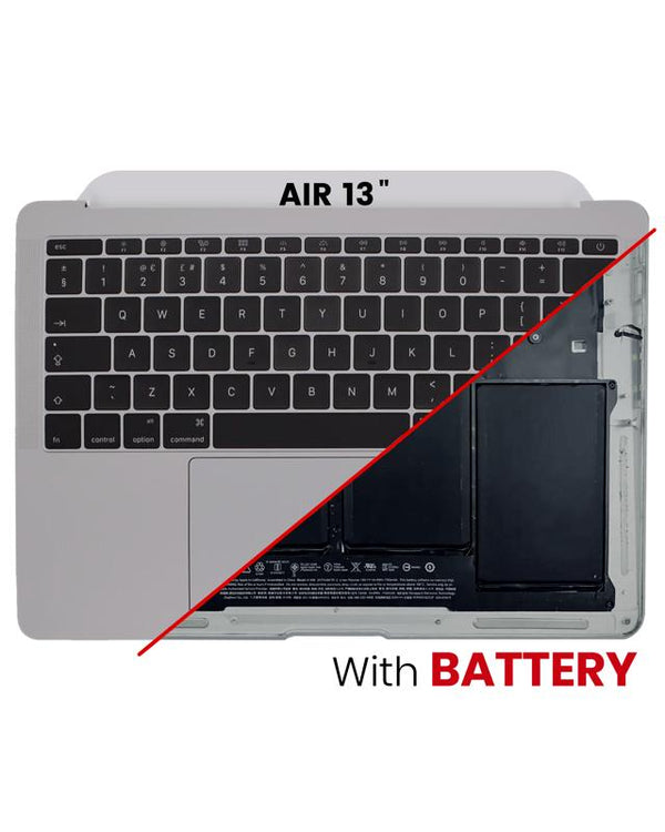 Tapa superior con batería y teclado para MacBook Air 13 disponible en Guatemala, ideal para reparaciones o reemplazos, compatible con modelos A1466/Mid 2013/Early 2014/Early 2015/Mid 2017.