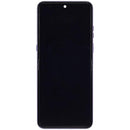 Pantalla LCD Motorola Razr Ultra 2026/Razr 70 Ultra (XT2655) refurbished, color Orient Blue, con marco, para reparación.