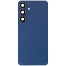 Tapa trasera azul marino para Samsung Galaxy S25 FE con lente de cámara, repuesto de vidrio trasero.