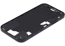 Mid-frame housing negro para iPhone 16 A3081 con botones de encendido y volumen, repuesto Aftermarket Plus.