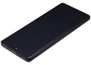 Pantalla OLED negra refurbished para Xiaomi 12S Ultra con marco, ideal para reparación y cambio de display.