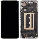 Pantalla LCD refurbished Oppo Reno 13 Pro Plume White con marco, pieza de repuesto para reparación de display.