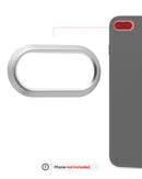 Aro de bisel de cámara trasera plateado para iPhone 8 Plus (modelos A1864, A1897, A1898), pack de 10.