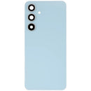 Tapa trasera azul Aftermarket Plus para Samsung Galaxy S24 FE, con lente de cámara integrada, sin logo.