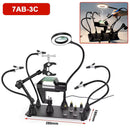 Soporte PCB magnético Helping Hands con lámpara LED 3X, brazo para soldar y base heavy-duty extragrande.