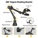 Soporte PCB magnético Helping Hands con lámpara LED 3X, brazo para soldar y base heavy-duty extragrande.