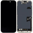 Pantalla iPhone 16 Pro original usada con cable flex de sensor de luz, para reparación de display.