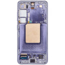 Pantalla OLED Samsung Galaxy S24 5G Cobalt Violet con marco, repuesto para reparación de display roto.