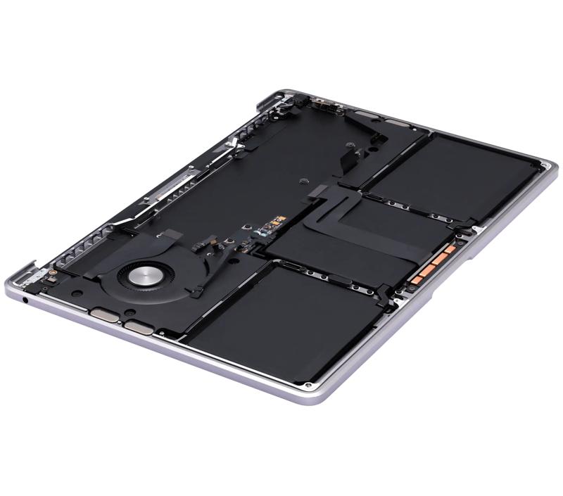 Reparación de tapa superior con batería y teclado para MacBook Pro 13 M2 (A2338 / Late 2020) en Guatemala.