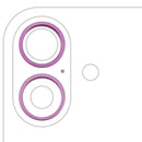 Aro bisel rosa para cámara trasera iPhone 16/16 Plus (2 piezas), protector de lente, pack de 10.