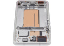 Pantalla OLED Xiaomi 15 Pro refurbished blanca con marco, ideal para reparación y reemplazo de display.