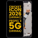Pantalla LCD refurbished con marco para Cricket Icon 2026 (U656AC) o AT&T Propel 3 5G (U656AA), todos los colores.