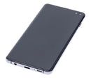 Pantalla OLED negra con marco para Samsung Galaxy S10 Plus, ideal para reparación de display roto.