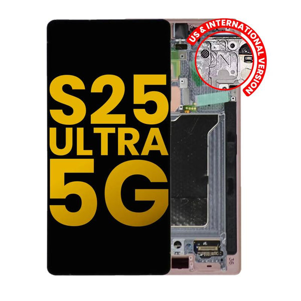 Pantalla con marco Samsung Galaxy S25 Ultra 5G (US & International) (Titanium Pink Gold)