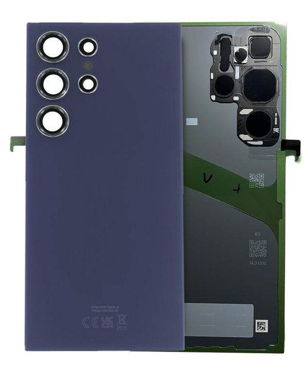 Tapa trasera con lente de camara para Samsung Galaxy S24 Ultra original (Titanio Violeta)