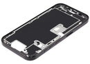 Chasis medio iPhone 16 Pro titanio negro con botones de encendido y volumen, repuesto Aftermarket Plus.